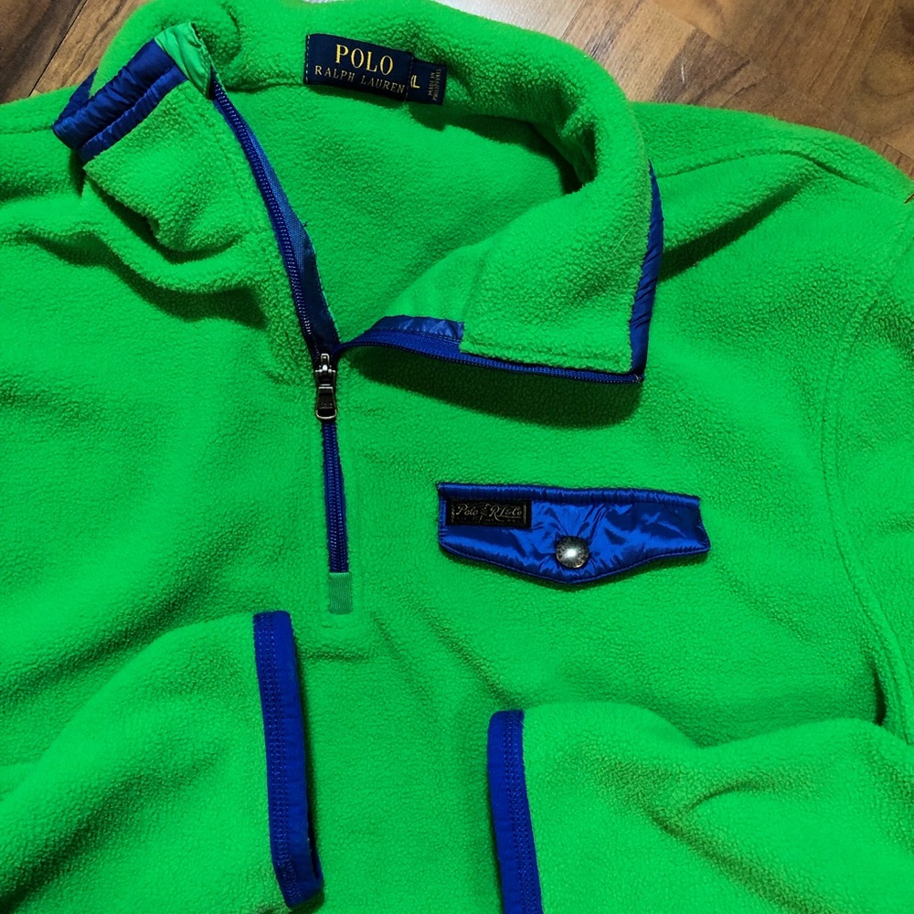 Quarter-zip Sour Apple Polo Fleece